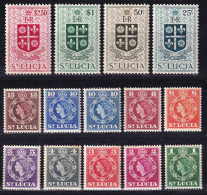 St. Lucia. 1949  Y&T. 133 / 146,  MH. - St.Lucia (...-1978)