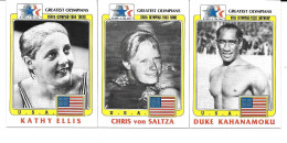 DH78 - GREATEST OLYMPIANS - DUKE KAHANAMOKU - CHRIS VON SALTZA - KATHY ELLIS - Trading-Karten