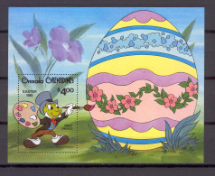 Disney Grenada Gr 1981 Easter - Jiminy Cricket MS MNH - Disney