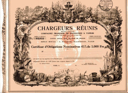 CHARGEURS RÉUNIS; Certificat D'Obligations - Navy
