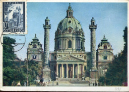 X0167 Austria, Maximum 1947 Karlskirche In Vienna, St.charles Church Of Vienna,architecture - Cartes-Maximum (CM)