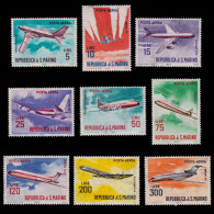 SAN MARINO AIR POST STAMPS.1947.Rimini Phil.100 L Sepia .SCOTT C54.MNH - Airplanes