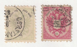 ZAutO9+10 - RARE - AUTRICHE  Levant  Autrichien  --  Les  2  Anciens  TIMBRES  N° 9 + 10 (Scott)  Used - Eastern Austria