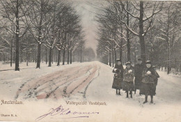 Amsterdam Wintergezicht Vondelpark Meisjes Met Sneeuwballen # 1902     3955 - Amsterdam