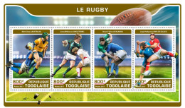 TOGO - B/F - M/S - 2017 - SPORTS - RUGBY - 4 Timbres - 4 Stamps - - Togo (1960-...)