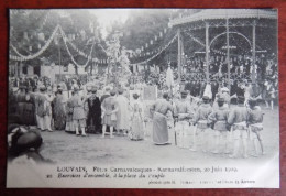 Cpa Louvain ; Fêtes Carnavalesques - Karnavalfeesten 20.06.1909 - Exercices D'ensemble , à La Place Du Peuple - Leuven