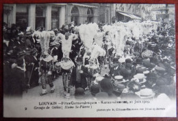 Cpa Louvain ; Fêtes Carnavalesques - Karnavalfeesten 20.06.1909 - Groupe De Gilles ( Haine St.-Pierre ) - Leuven