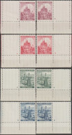 057/ Pof. 32-35; Complete Corner Stamps With Coupon, Plate Mark + - Unused Stamps