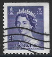 Canada 1953. Scott #328 Single (U) Queen Elizabeth II - Sellos (solo)