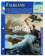 ILE FALKLAND  3/3 Série Iles Océan Atlantique Géographie Histoire Et Grands Evenements Fiche Dépliante - Géographie