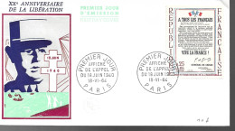FRANCE 1964 - YT 1408 - Affiche De L'Appel Du 18 Juin 1940 - 18.06.1964 - 1960-1969