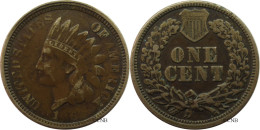 États-Unis - 1 Cent Indian Head 1862 - TTB/XF40 Coin Bouché ! - Mon4680 - 1859-1909: Indian Head
