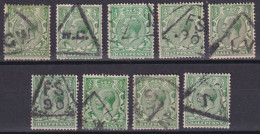 YT 139 Lot Triangular Handstamps - Oblitérés