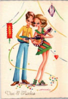 VIVE St NICOLAS.  - Couple Jouant Mandoline Et Banjo. Illustrateur Fracassi - Sinterklaas