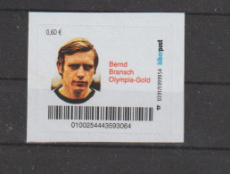 Bernd Bransch, DDR National Football Player - Biberpost Private Post Selfadhesive Stamp MNH/**. Postal Weight Approx - Neufs