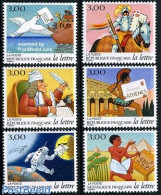 France 1998 Post In History 6v, Mint NH, History - Nature - Transport - History - Knights - Horses - Post - Ships And .. - Unused Stamps