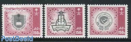 Saudi Arabia 1989 Definitives 3v, Mint NH, History - Coat Of Arms - Saudi Arabia