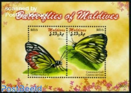 Maldives 2009 Butterflies S/s, Mint NH, Nature - Butterflies - Maldive (1965-...)
