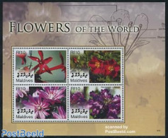 Maldives 2006 Flowers Of The World 4v M/s, Ipomopsis Afggregata, Mint NH, Nature - Flowers & Plants - Maldive (1965-...)