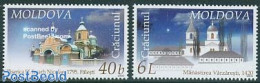 Moldova 2005 Christmas 2v, Mint NH, Religion - Christmas - Churches, Temples, Mosques, Synagogues - Noël