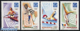 Romania 2004 Olympic Games 4v, Mint NH, Sport - Fencing - Gymnastics - Kayaks & Rowing - Olympic Games - Swimming - Ongebruikt