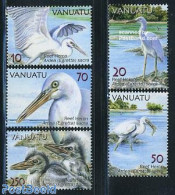 Vanuatu 2007 Herons Of The Reef 5v, Mint NH, Nature - Birds - Vanuatu (1980-...)