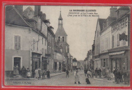 Carte Postale 89. Brienon La Grande Rue   Très Beau Plan - Brienon Sur Armancon
