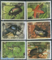 Cambodia 2000 Beetles 6v, Mint NH, Nature - Insects - Cambodja