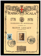 ITALIA - MILANO - TEATRO ALLA SCALA - Stagione 1978 Del BICENTENARIO - MANON LESCAULT - Theatre