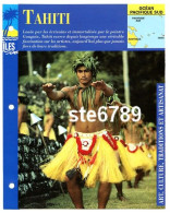 ILE TAHITI  2/4 Série Iles Océan Pacifique Sud Géographie Art Culture Traditions Et Artisanat Fiche Dépliante - Géographie