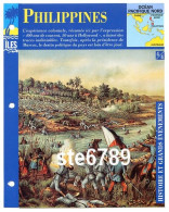 ILE PHILIPPINES  4/4 Série Iles Océan Pacifique Nord Géographie Histoire Et Grands Evenements Fiche Dépliante - Aardrijkskunde