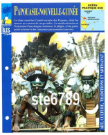 ILE PAPOUASIE NOUVELLE GUINEE  2/4 Série Iles Océan Pacifique Sud Géographie  Art Culture Traditions Fiche Dépliante - Géographie