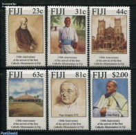 Fiji 1994 Catholic Missions 6v, Mint NH, Religion - Churches, Temples, Mosques, Synagogues - Pope - Religion - Chiese E Cattedrali