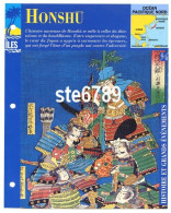 ILE HONSHU  4/4 Série Iles Océan Pacifique Nord Géographie Histoire Et Grands Evenements Fiche Dépliante - Geographie