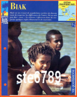 ILE BIAK  3/4 Série Iles Océan Pacifique Sud Géographie Vie Quotidienne Fiche Dépliante - Géographie