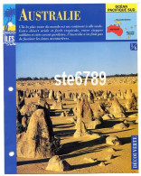 ILE AUSTRALIE  1/6 Série Iles Océan Pacifique Sud Géographie Découverte Fiche Dépliante - Aardrijkskunde