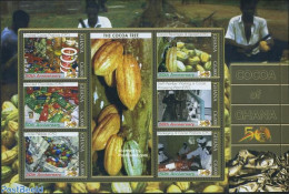 Ghana 2007 Cocoa Of Ghana 6v M/s, Mint NH, Health - Food & Drink - Alimentazione