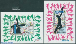 Ghana 1992 Olympic Games 2 S/s, Mint NH, Sport - Various - Olympic Games - Maps - Mills (Wind & Water) - Geografia