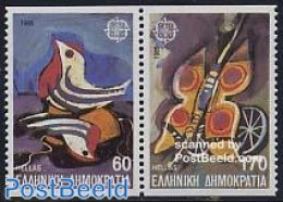 Greece 1989 Europa, Children Games 2v Coil [:], Mint NH, History - Nature - Various - Europa (cept) - Birds - Butterfl.. - Nuovi