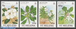 Saint Helena 1989 Rare Plants 4v, Mint NH, Nature - Flowers & Plants - Isla Sta Helena