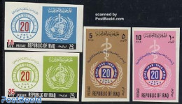 Iraq 1968 20 Years W.H.O. 4v Imperforated, Mint NH, Health - Health - Irak