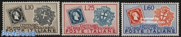 Italy 1951 Sardinia Stamp Exposition 3v, Mint NH, 100 Years Stamps - Stamps On Stamps - Other & Unclassified