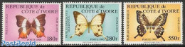Ivory Coast 1995 Butterflies 3v, Mint NH, Nature - Butterflies - Unused Stamps