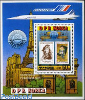 Korea, North 1981 Philexfrance S/s, Mint NH, History - Transport - Netherlands & Dutch - Stamps On Stamps - Concorde -.. - Geografia