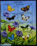 Lesotho 2001 Butterflies 8v M/s, Mint NH, Nature - Butterflies - Flowers & Plants - Lesotho (1966-...)