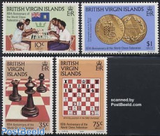 Virgin Islands 1984 World Chess Federation 4v, Mint NH, Sport - Chess - Scacchi