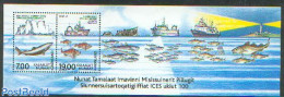 Greenland 2002 100 Years ICES S/s, Mint NH, Nature - Transport - Various - Fish - Ships And Boats - Joint Issues - Lig.. - Nuovi