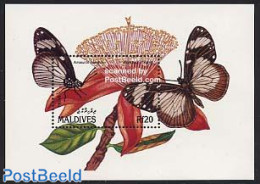 Maldives 1991 Amauris Niavius S/s, Mint NH, Nature - Butterflies - Flowers & Plants - Maldive (1965-...)