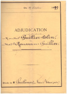 VITTEAUX Cote D'or Adjudication En 1879 Entre Guilliez Rousseau Et Colin 10 Pages - Manoscritti