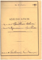 VITTEAUX Cote D'or Adjudication En 1879 Entre Guilliez Rousseau Et Colin 10 Pages - Manuscritos